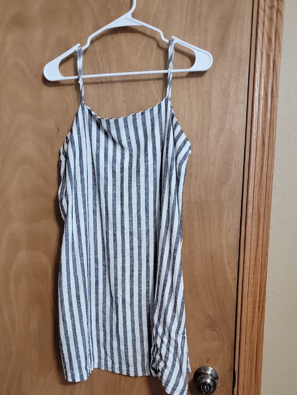a new day Black & White Striped Tank Top